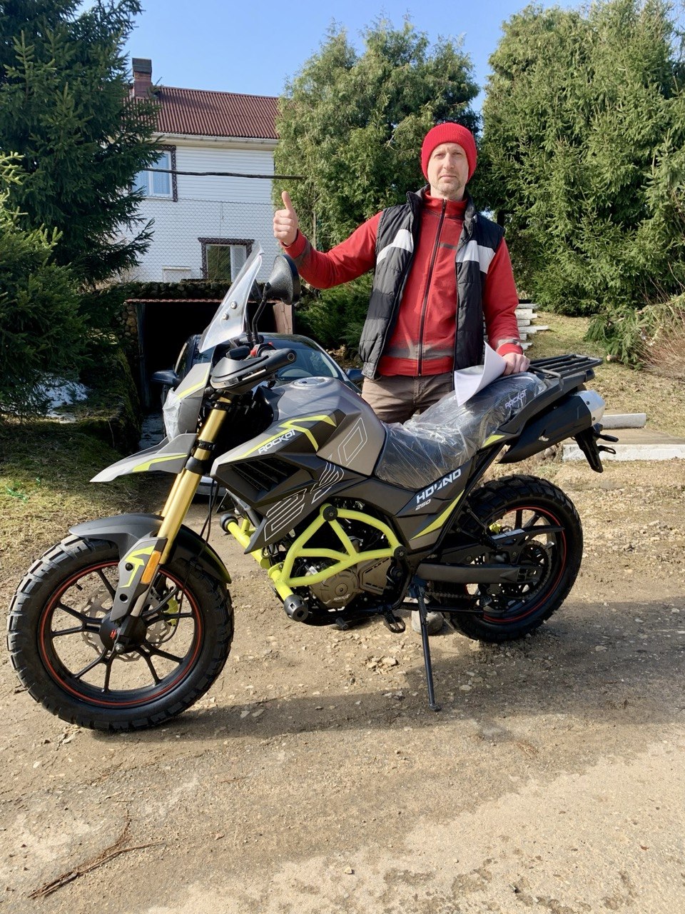 Мотоцикл турэндуро ROCKOT HOUND 2.0 250 ПТС Серый/желтый